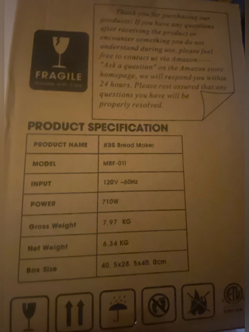 Unopened KBS 17-1 bread maker